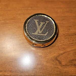 Louis Vuitton Gold and Black Money Clip